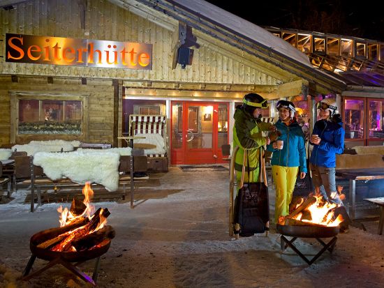 Fire pits in front of the Seiterhütte