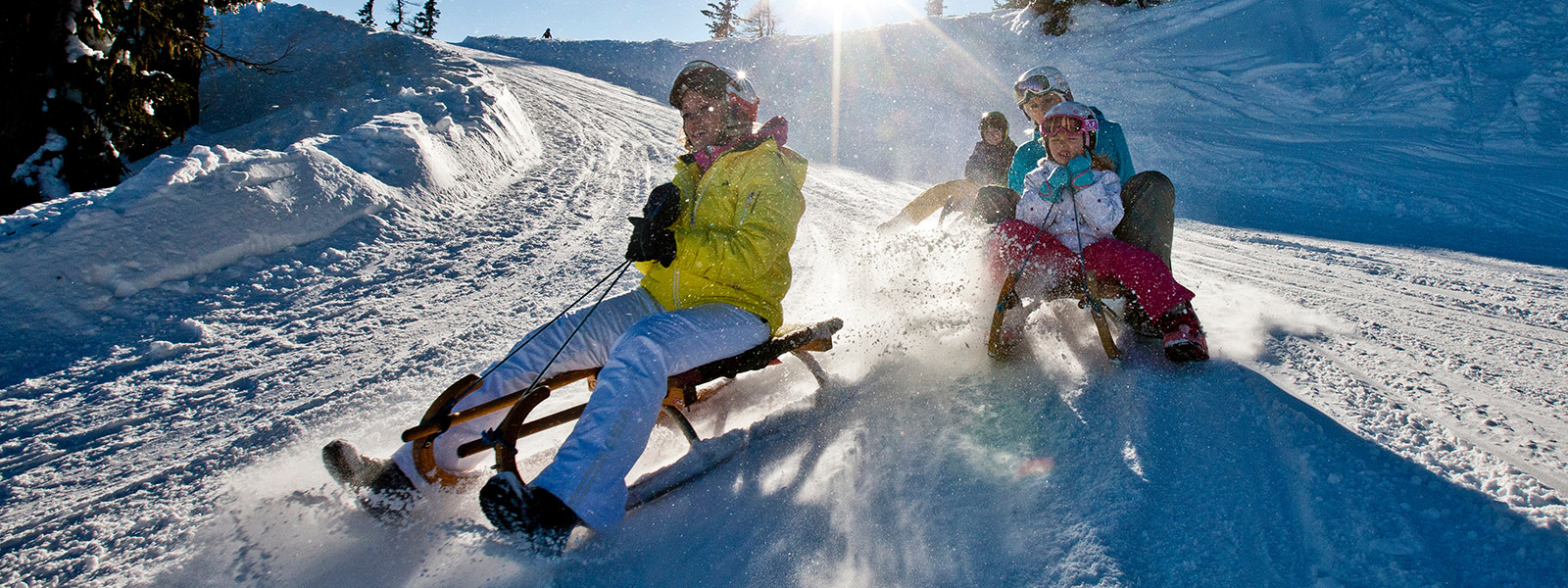 Enjoy the natural toboggan run by day and by night